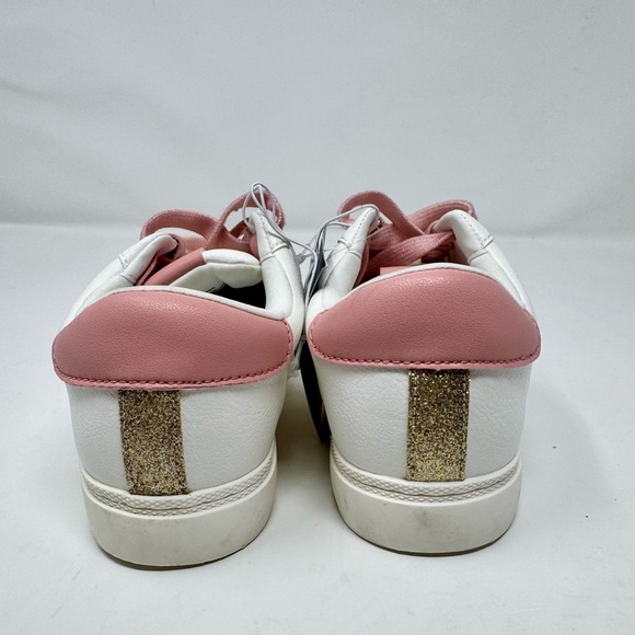 Kids' Art Class Kaitlyn Court Sneakers in white pink accents gold glitter toes - Picture 3 of 7
